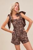 Cocoa Blossom Smocked Romper