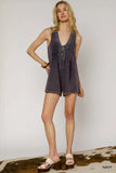 Midnight Sun Lace-Up Romper