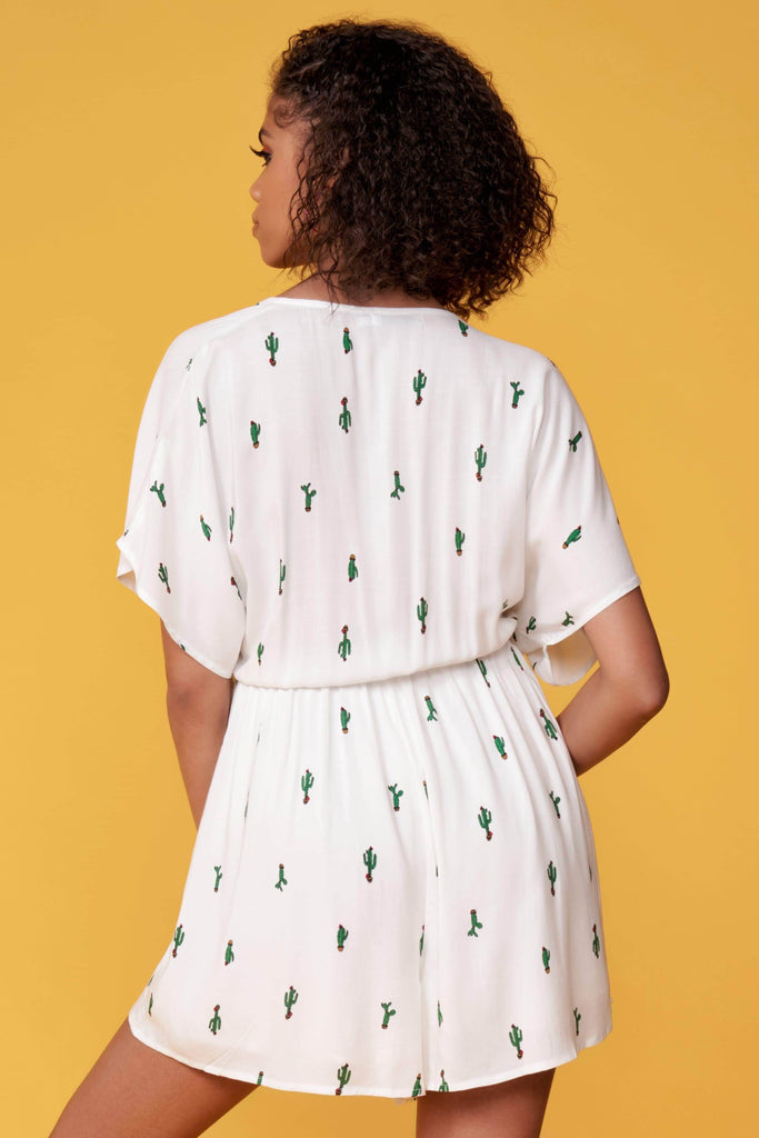 Anthenas White Cactus Romper by Lush
