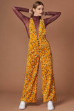 Sia Mustard Floral Print Jumpsuit
