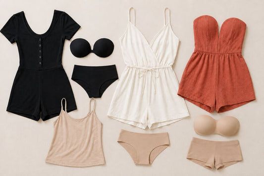 Undergarment and layering options to wear under different romper styles