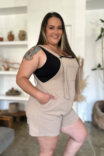Double Take Textured Sleeveless Romper – product view 7