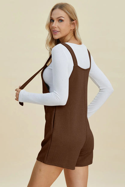 Double Take Textured Sleeveless Romper – product view 22