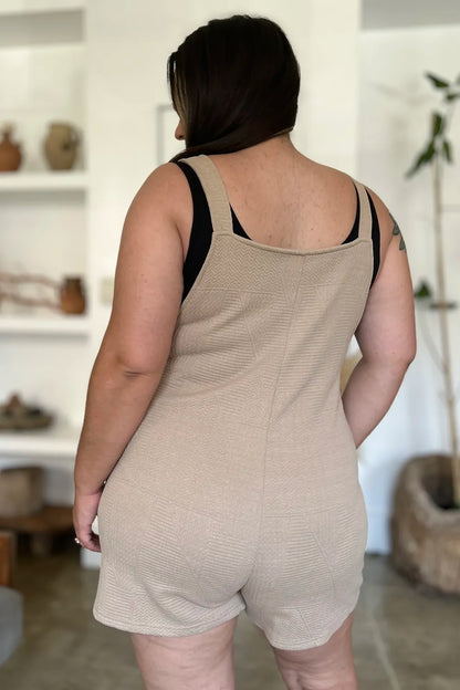 Double Take Textured Sleeveless Romper – product view 8