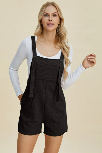 Double Take Textured Sleeveless Romper – product view 16