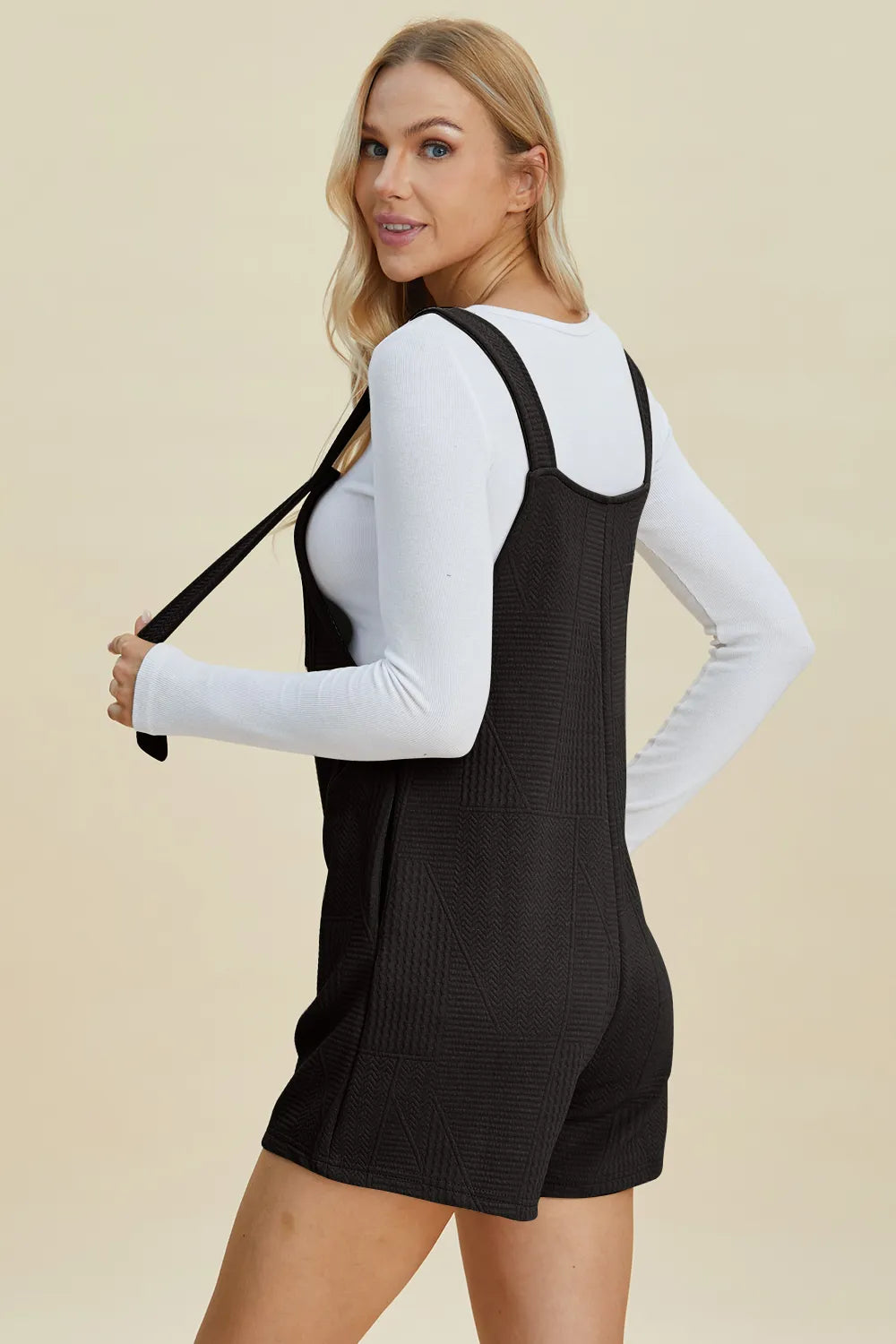 Double Take Textured Sleeveless Romper – product view 18