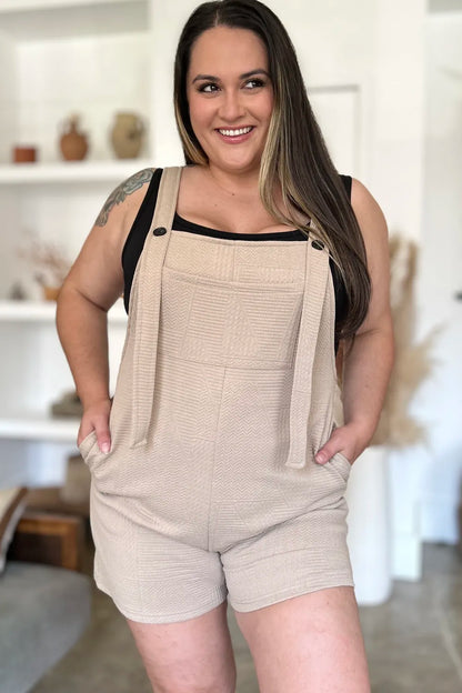Double Take Textured Sleeveless Romper – product view 6