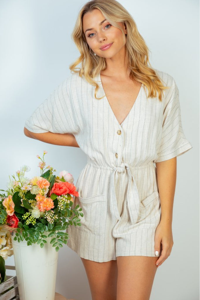 Breezy Button Romper - Playful and Classic for Your Spring & Summer Wardrobe