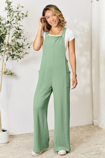Manhattan Muse Wide Strap Overall with Pockets