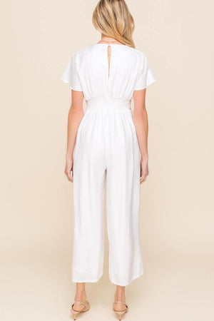 Keep Me Accountable White Dolman Sleeve Jumpsuit