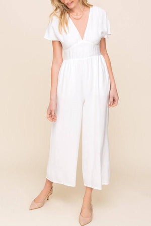 Keep Me Accountable White Dolman Sleeve Jumpsuit