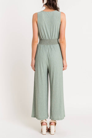 Proud Plant Mom Sage Sleeveless Jumpsuit