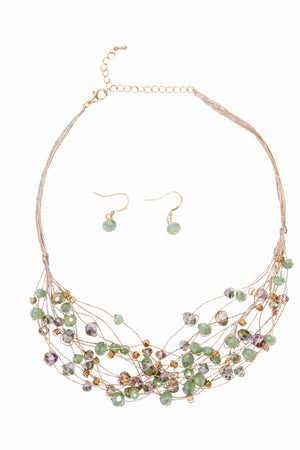 Caspian Mint Multi Beaded Necklace Set