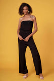 Onyx Black Strapless Jumpsuit