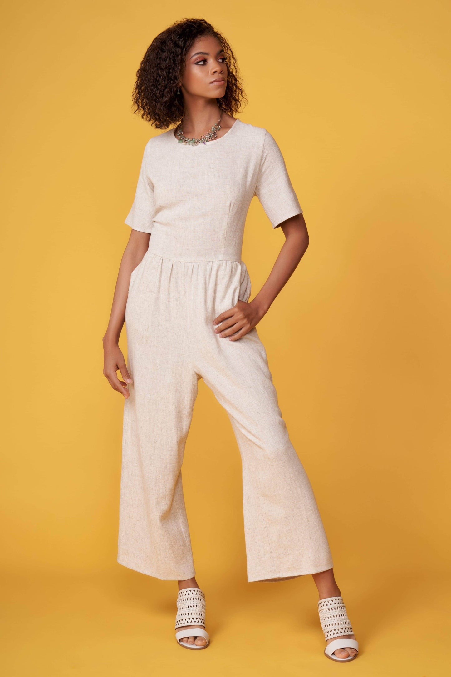 Choo Natural Linen Jumpsuit