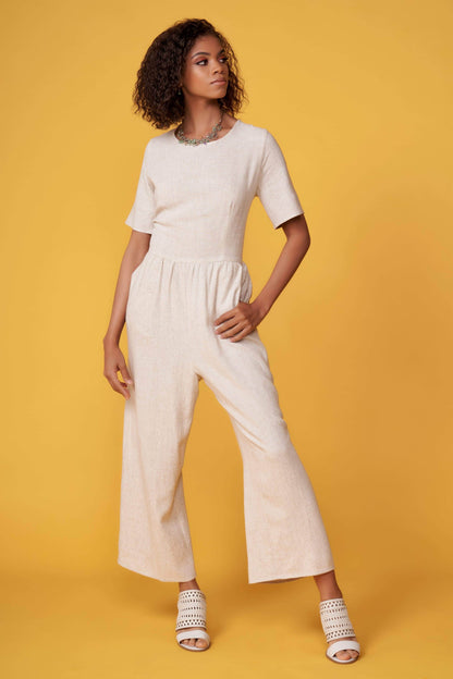 Choo Natural Linen Jumpsuit