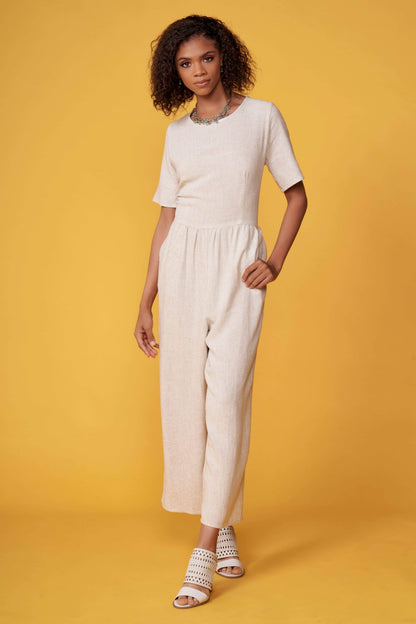 Choo Natural Linen Jumpsuit
