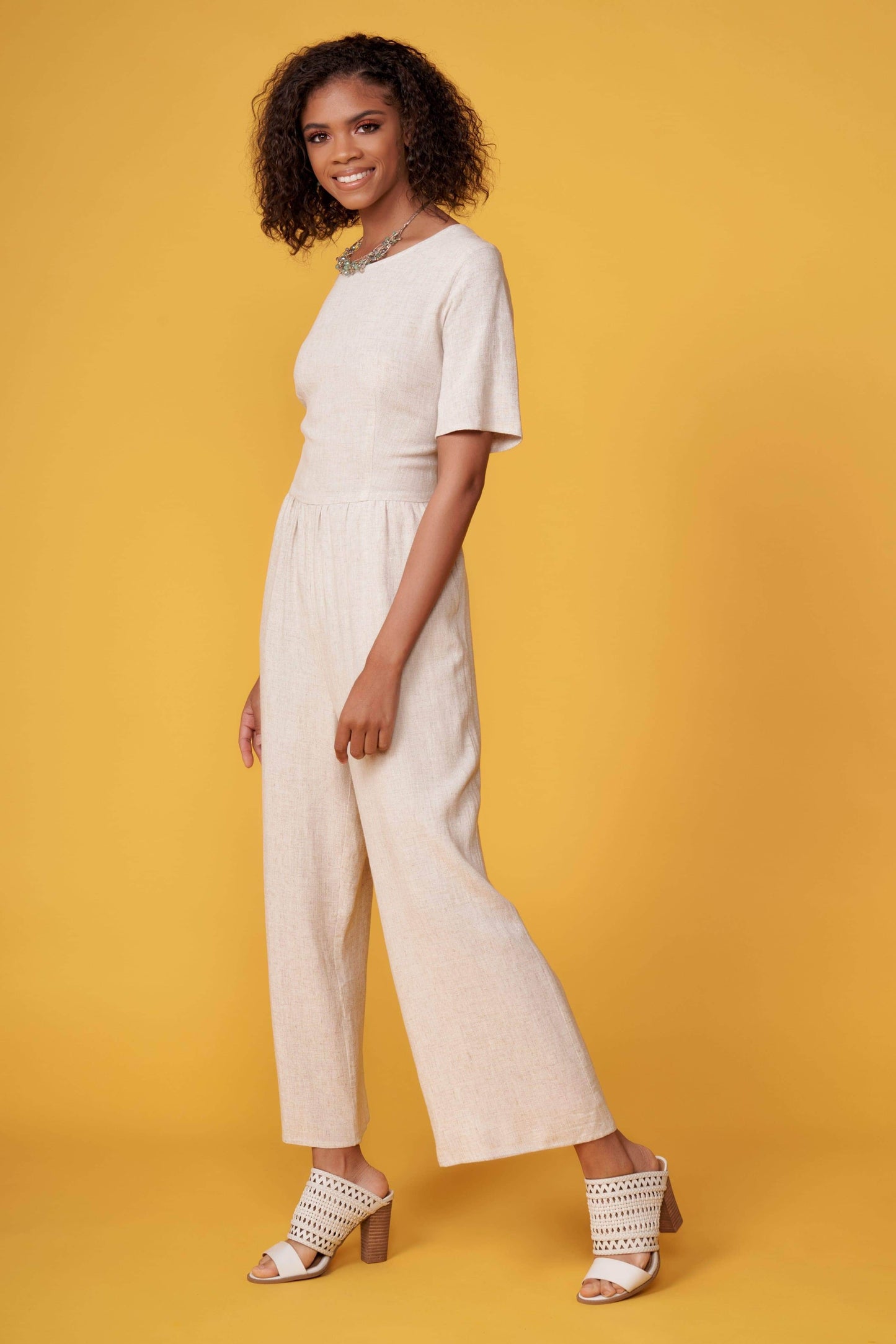 Choo Natural Linen Jumpsuit