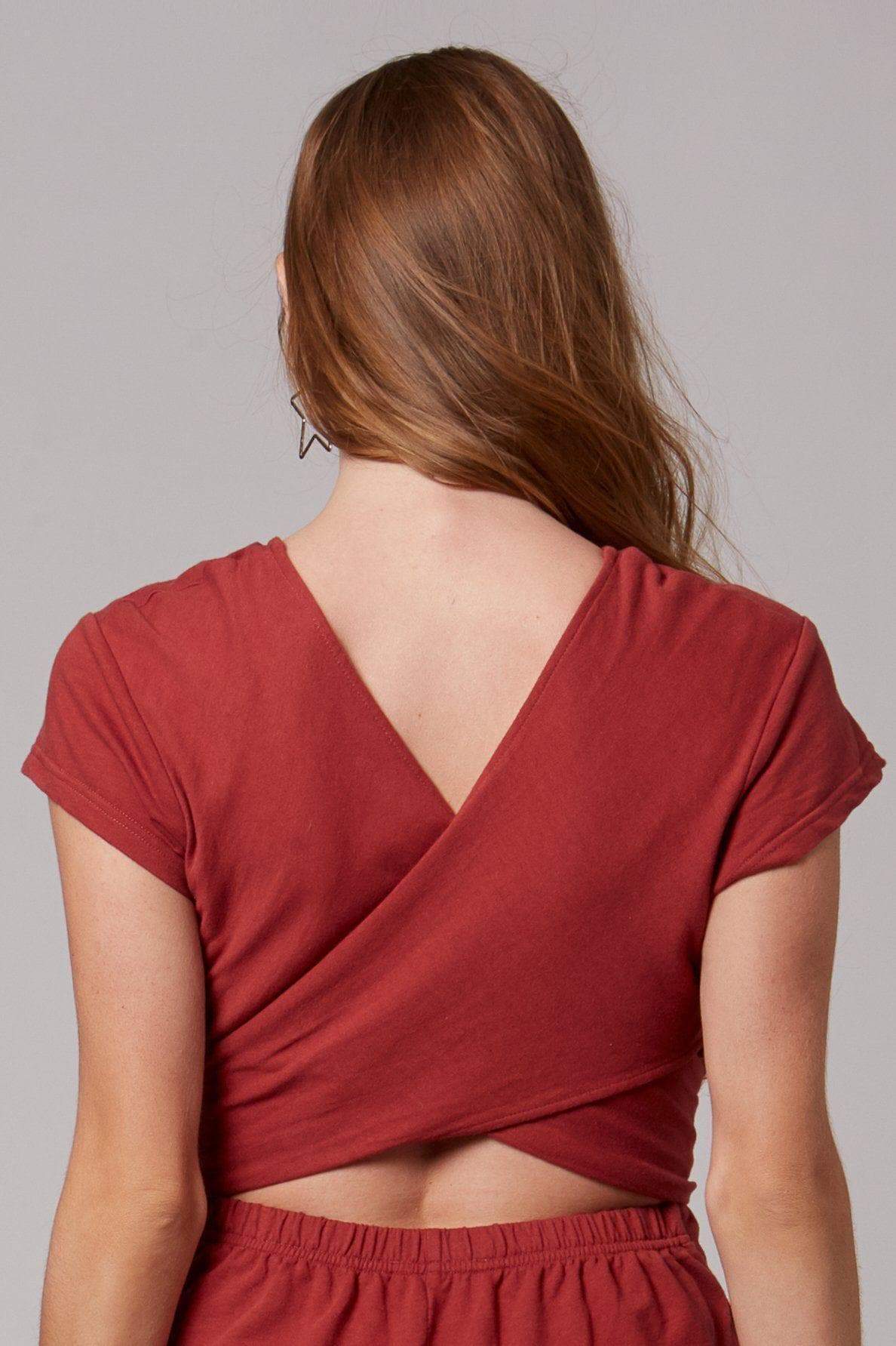 Alanna Brick Romper-Rompers