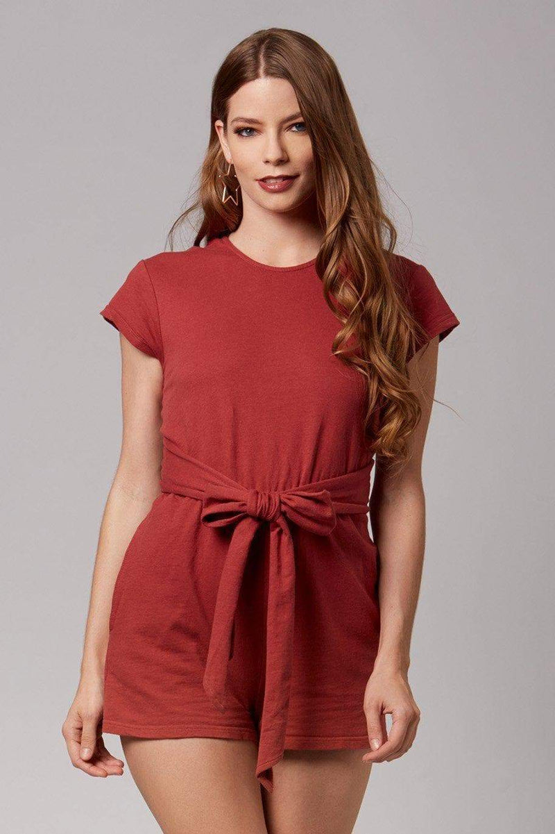 Alanna Brick Romper-Rompers