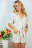 Breezy Button Romper - Playful and Classic for Your Spring & Summer Wardrobe
