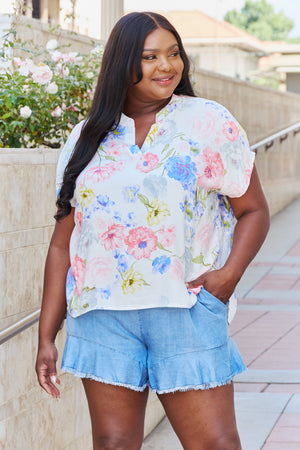 Floral Flair Dobby Top