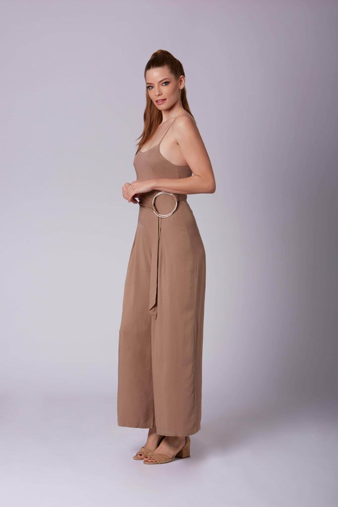 Elizabeth Mauve Wide Leg Jumpsuit Trendy Rompers