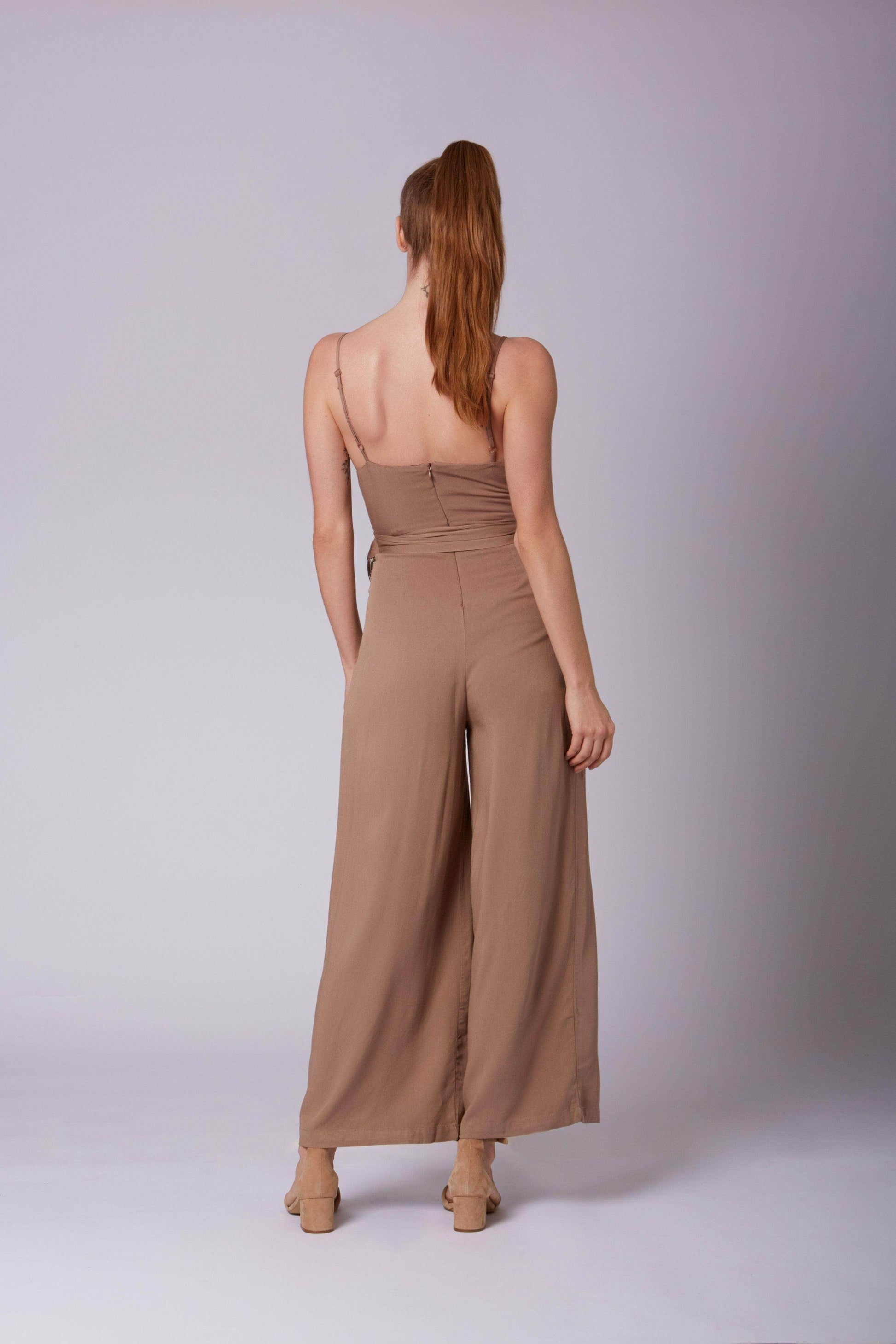 Elizabeth Mauve Wide-Leg Jumpsuit-Rompers
