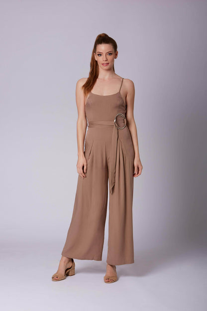 Elizabeth Mauve Wide-Leg Jumpsuit-Rompers