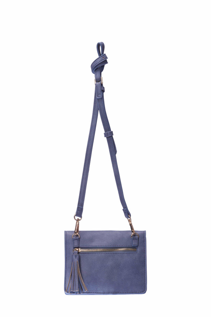 Envelope Periwinkle Crossbody Leather Purse-Accessories