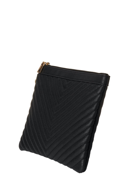 Essential Black Chevron Clutch-Accessories