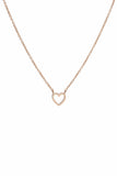 Heart Outline Gold Charm Necklace-Accessories