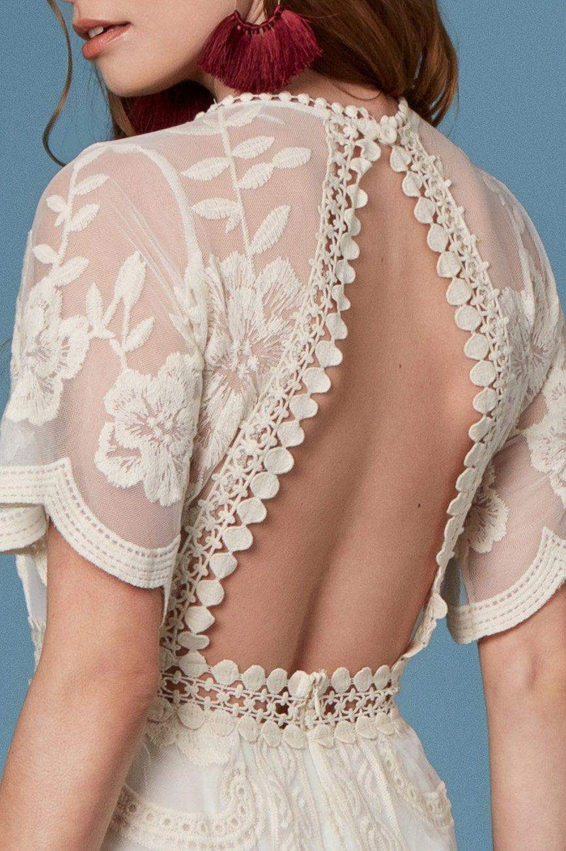 Juan Pablo Ivory Lace Romper-Rompers