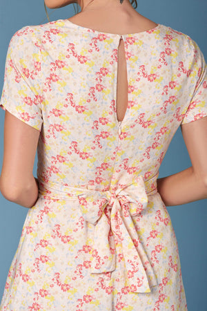 Kyoto Pink Floral Print Romper by Lush-Rompers