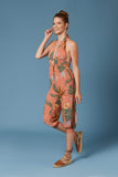 Lanikai Tropical Print Midi Halter Jumpsuit-Rompers