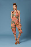 Lanikai Tropical Print Midi Halter Jumpsuit-Rompers