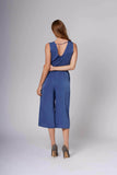 Lisa Blue Midi Jumpsuit-Rompers