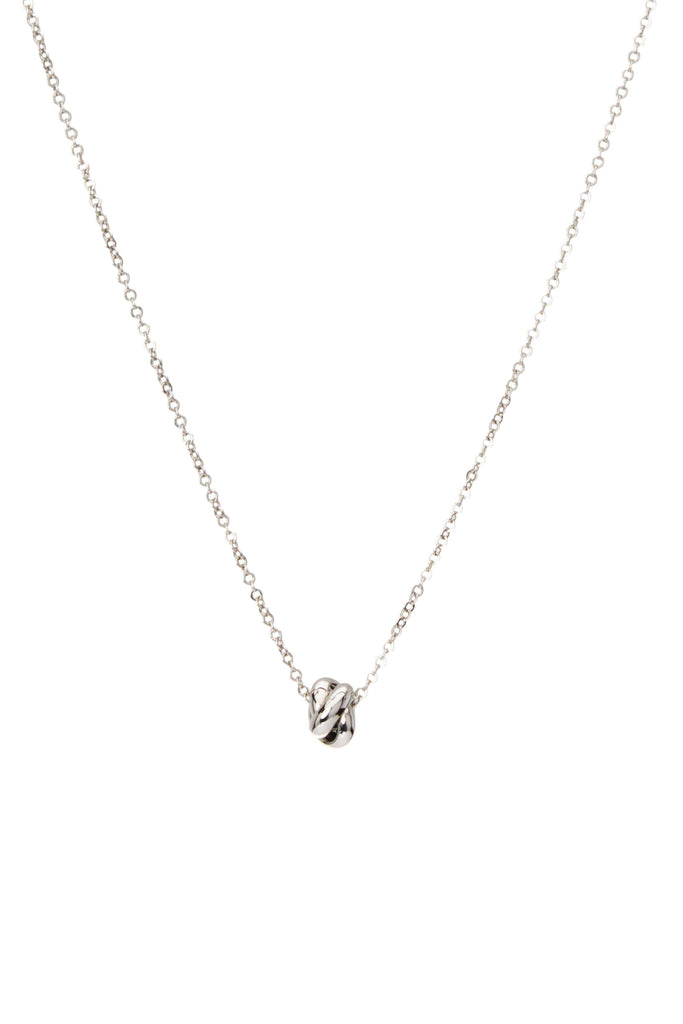 Love Me Knot Silver Pendant Necklace-Accessories