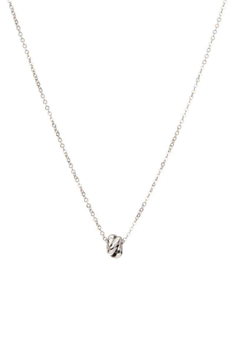 Love Me Knot Silver Pendant Necklace-Accessories