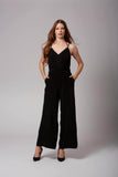 Malia Black Wide-Leg Jumpsuit-Rompers