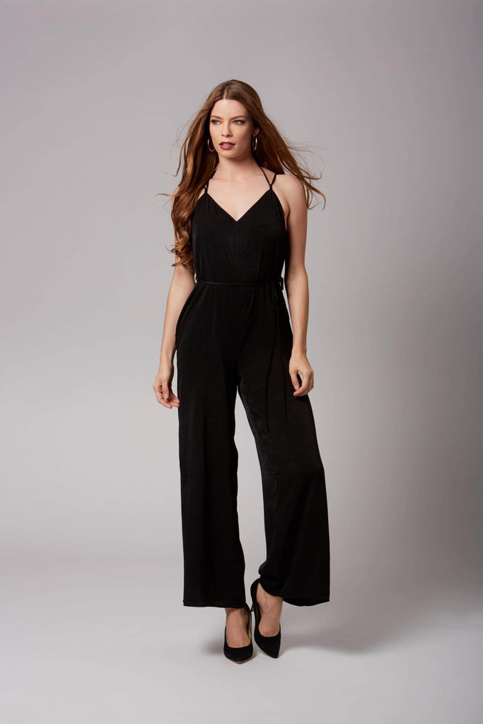 Malia Black Wide-Leg Jumpsuit - Main Image