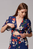 Maryrose Blue Floral Print Jumpsuit by Lush-Rompers