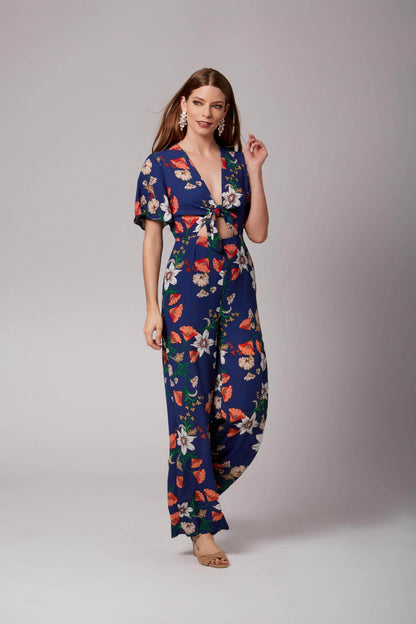Maryrose Blue Floral Print Jumpsuit – product view 7