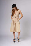 Simone Taupe Midi Jumpsuit-Rompers