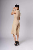 Simone Taupe Midi Jumpsuit-Rompers
